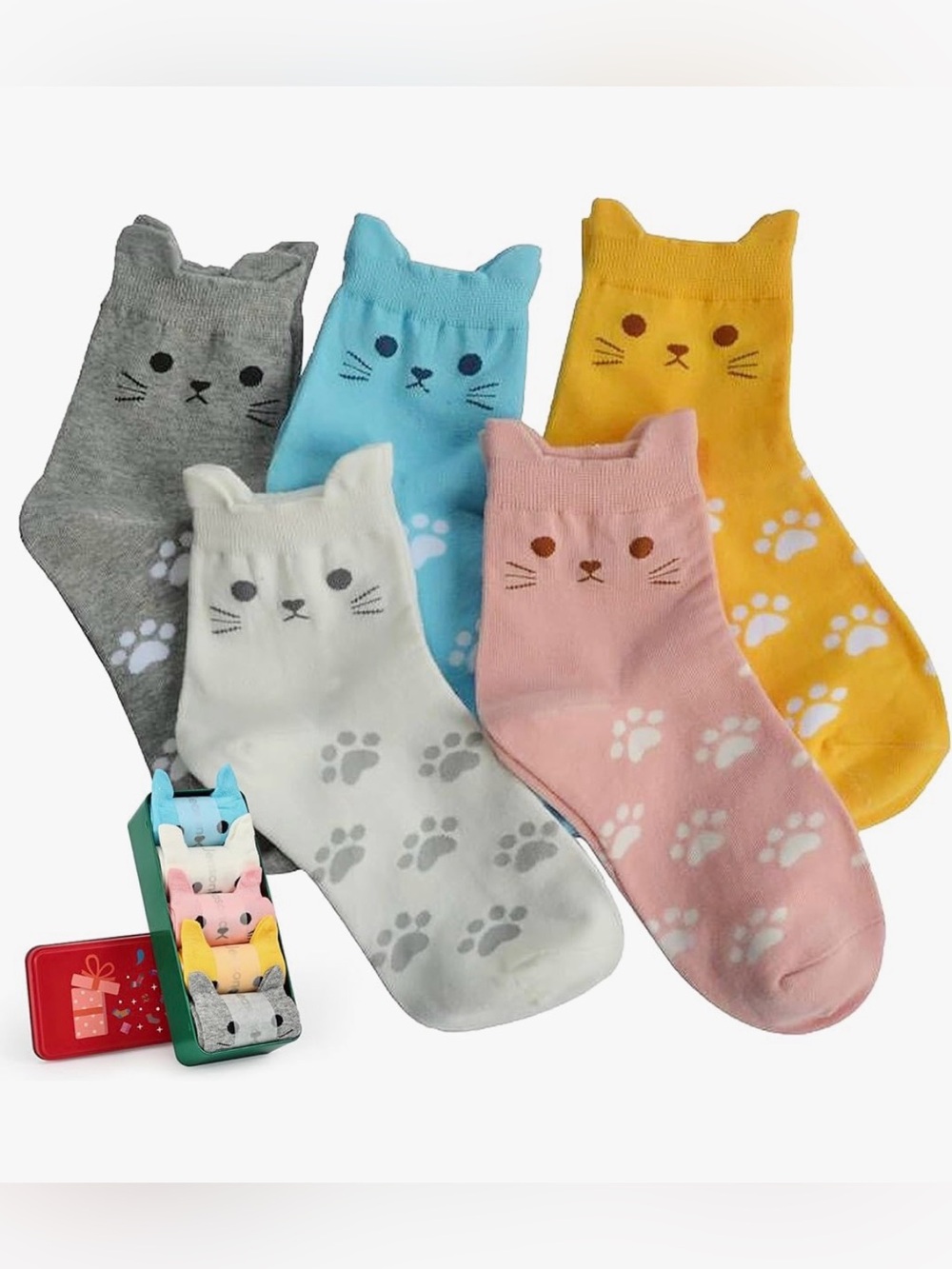 Cat Socks 5 Pairs